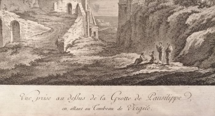 Image 2 of Italy, Campania, Napoli; J.C.R-de Saint-Non - Grotte de Pausillippe. Tombeau d'Agrippine. - 1781-18