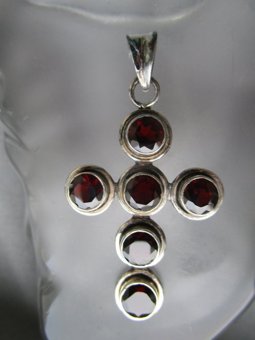 Image 3 of 925 Silver - Pendant - Garnets