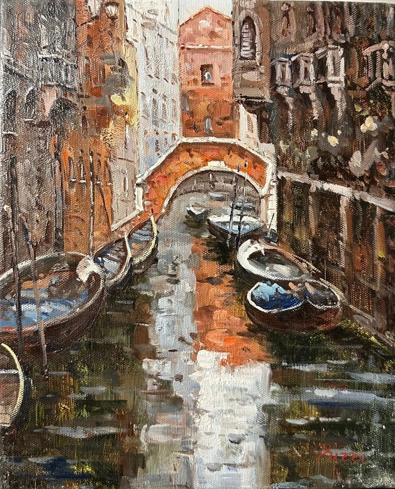 Preview of the first image of Rizzi Paolo Rizzi (XXème siècle) - Le petit pont(Venise).