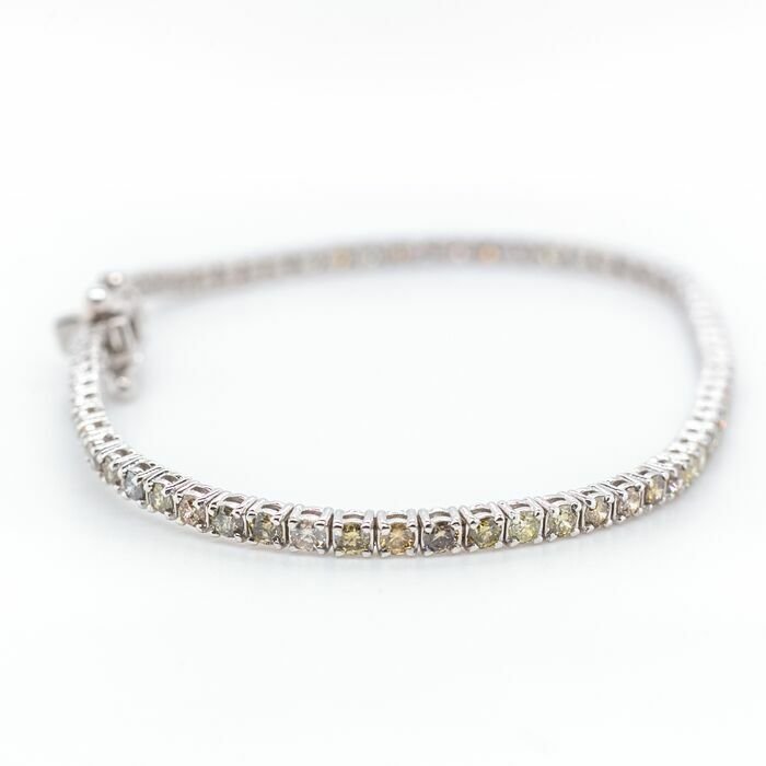 Image 3 of No reserve price - 2.33 tcw - 14 kt. White gold - Bracelet Diamond