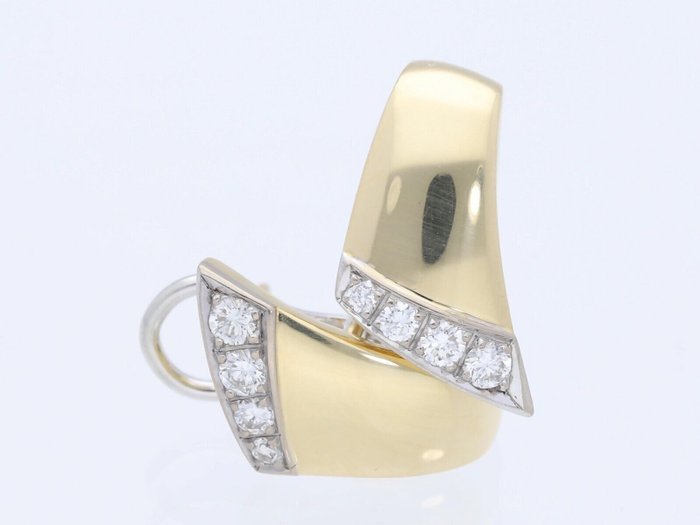 Image 2 of 18 kt. Yellow gold - Earrings - 0.40 ct Diamond