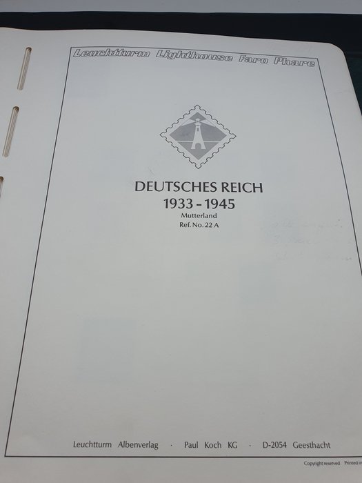 Image 2 of German Empire 1933/1945 - German Reich collection 1933–1945 in binder, MH*/MNH*/used(o)/entrie post