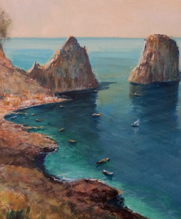 Image 3 of Gianni Di Guida (1965) - I faraglioni a Capri