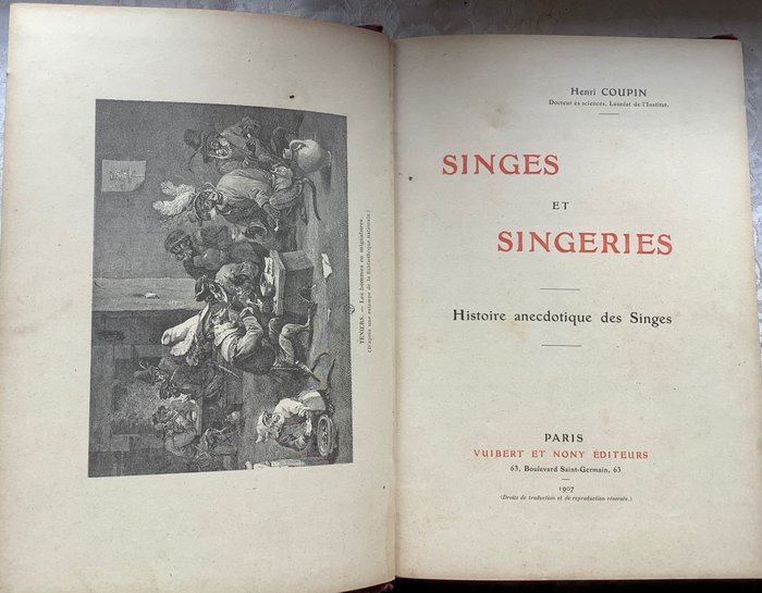 Image 3 of Henri Coupin / Henri Fabre - Singes et singeries, Histoire anecdotique des singes - La zoologie - 1