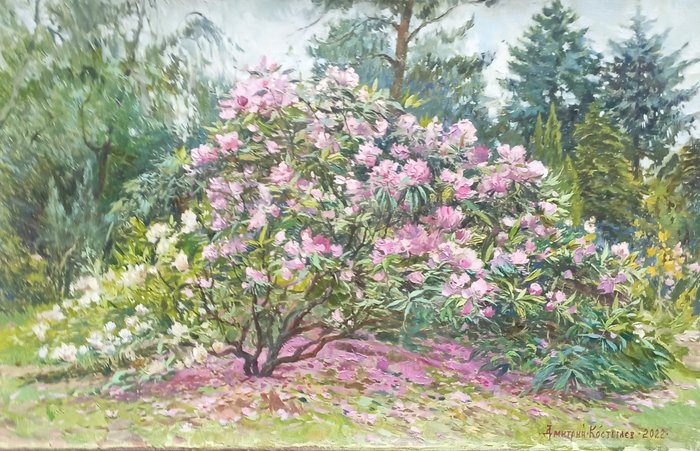 Preview of the first image of Dmitry Kostylew (1976) - Rhododendrons au jardin botanique.