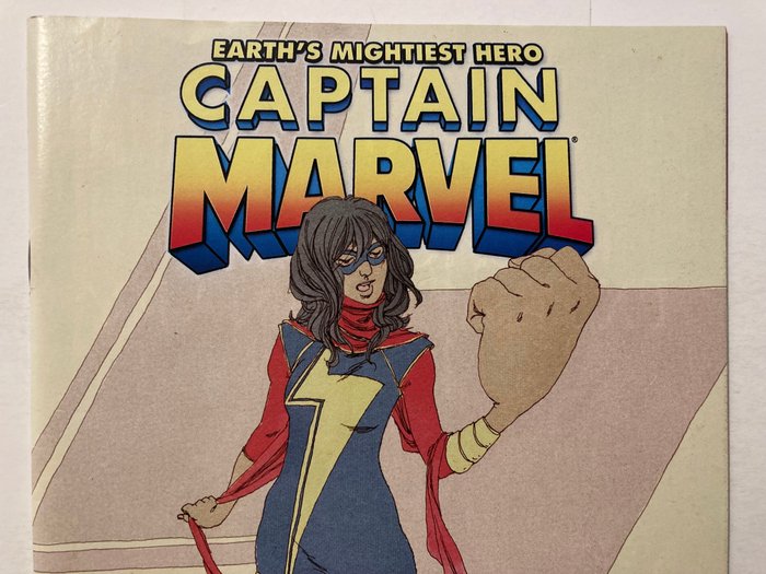 Image 2 of Captain Marvel # 17 Rare Second Print Variant - 1st appearance Kamala Khan. Very High Grade - Stapl
