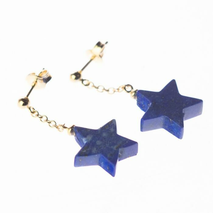 Image 2 of Intini Jewels - 18 kt. Gold, Yellow gold - Earrings - 15.00 ct Lapis lazuli