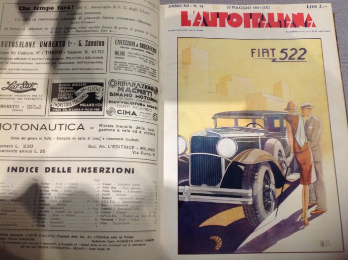 Image 2 of Books - L'Auto Italiana. Dal n.ro 13 del 10 maggio 1931 al n.ro 24 del 30 Agosto 1931 - L'Auto Ital