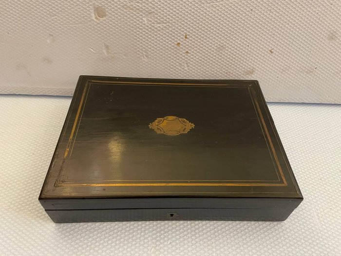 Image 2 of Box, Container - Brass, Wood - Late 19th century
