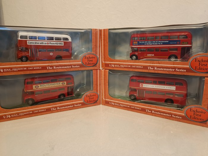 Preview of the first image of Gilbow - 1:76 - Bus Anglaise - 4 * Double-decker English buses.