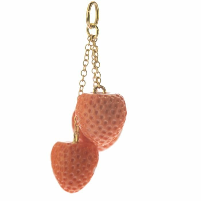 Image 2 of Intini Jewels - 18 kt. Gold, Yellow gold - Pendant - 31.50 ct Coral