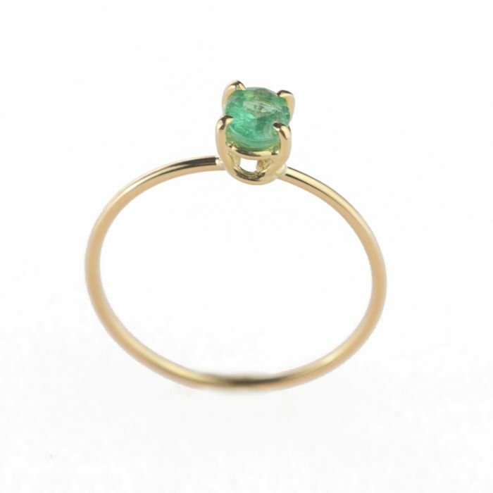 Image 2 of Intini Jewels - 18 kt. Gold, Yellow gold - Ring - 0.30 ct Emerald