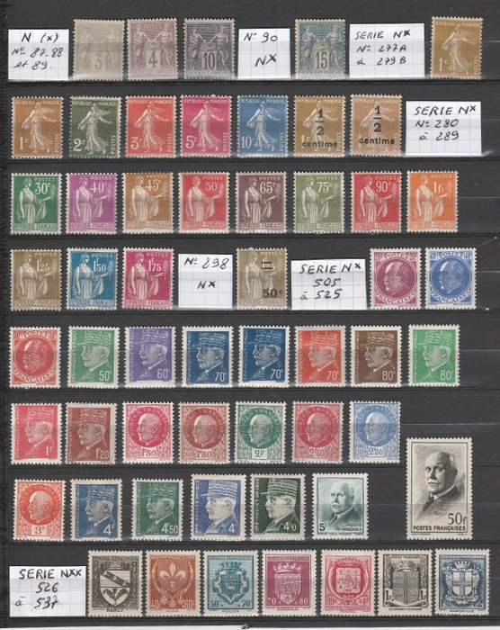 Preview of the first image of France - cote 460 euros - Timbres anciens.