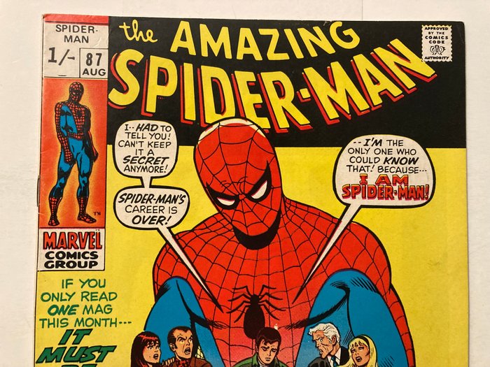 Image 2 of Amazing Spider-Man # 87 Silver Age Gem! "Unmasked at Last!" - Peter Parker reveals his secret Ident