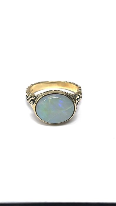 Preview of the first image of 14 kt. Yellow gold - Ring Opal.