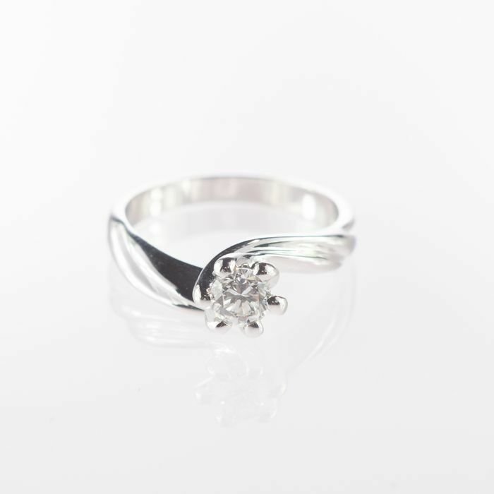 Image 3 of Intini Jewels - 18 kt. Gold, White gold - Ring - 0.48 ct Diamond