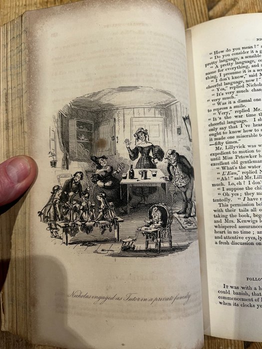 Preview of the first image of Charles Dickens illustrated by Phiz - Nicholas Nickleby - 1839.