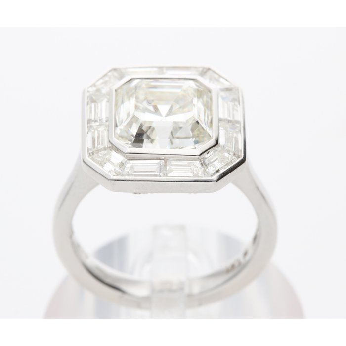 Image 2 of White gold - Ring - 3.97 ct Diamond - Diamonds