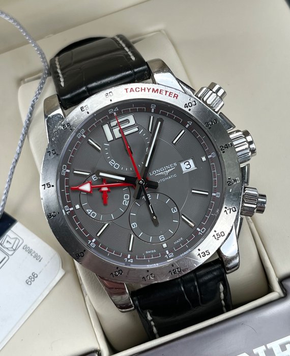 Image 2 of Longines - Admiral Chronograph GMT Automatic Date - L36704792 - Men - 2011-present