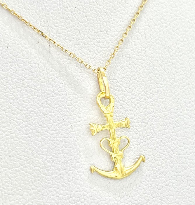 Image 2 of "Aucun prix de réserve" Ancre de Marine - 18 kt. Yellow gold - Necklace with pendant