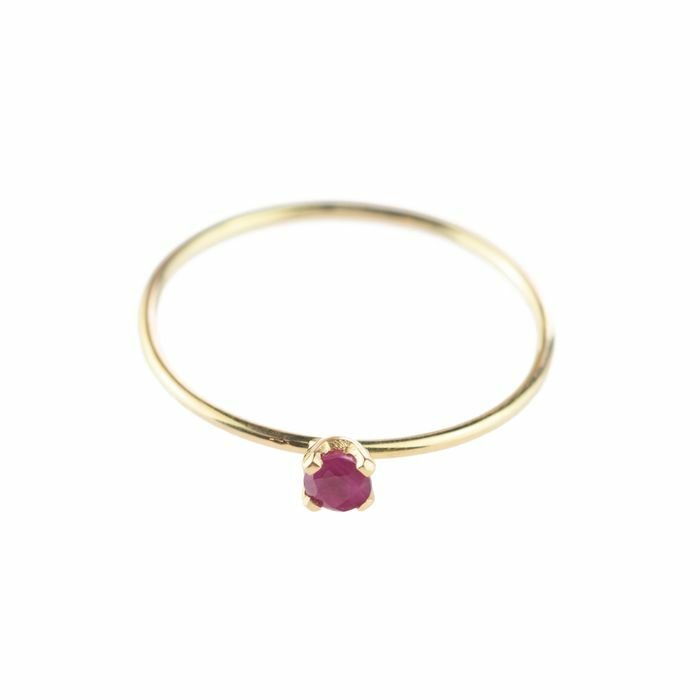 Image 3 of Intini Jewels - 18 kt. Gold, Yellow gold - Ring - 0.20 ct Ruby