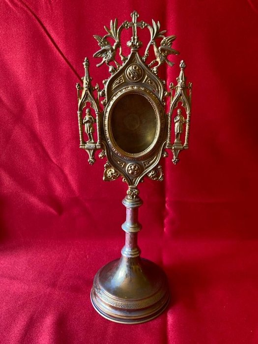 Image 2 of Monstrance (2) - Bronze (gilt) - Early 20th century