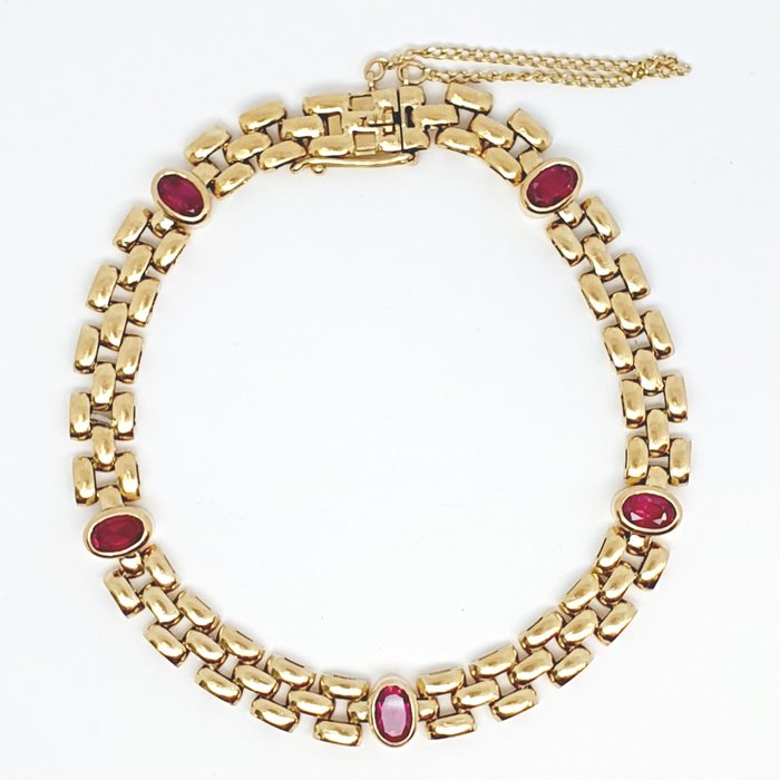 Image 1 of 18 kt. Yellow gold - Bracelet Ruby