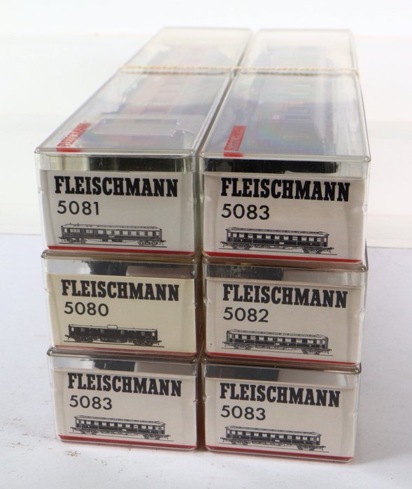 Image 2 of Fleischmann H0 - 5080/5081/5082/5083 - Passenger carriage - Six ornate passenger cars - DRG, Mitrop