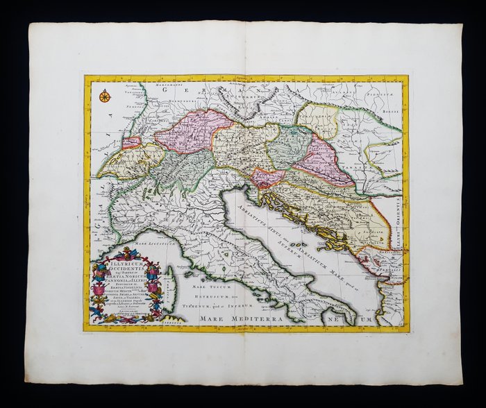 Image 2 of Croatia, Dalmatia, Slovenia, Zara, Serbia; G. De Lisle / I. Covens & C. Mortier - Illyricum Occiden