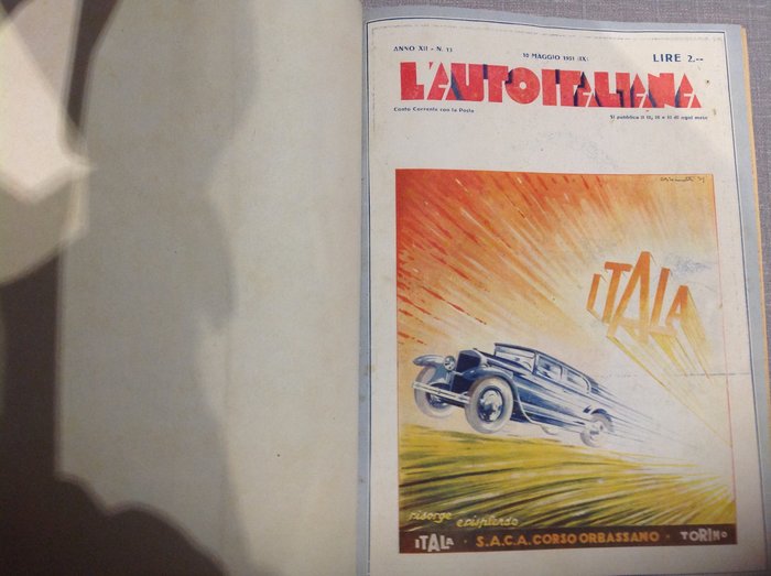 Preview of the first image of Books - L'Auto Italiana. Dal n.ro 13 del 10 maggio 1931 al n.ro 24 del 30 Agosto 1931 - L'Auto Ital.