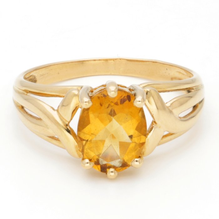 Image 2 of No Reserve - 18 kt. Gold - Ring - 1.27 ct Citrine