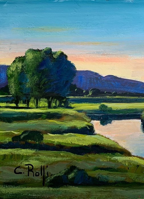 Image 2 of Claudio Rolfi (1960) - Orizzonte al tramonto