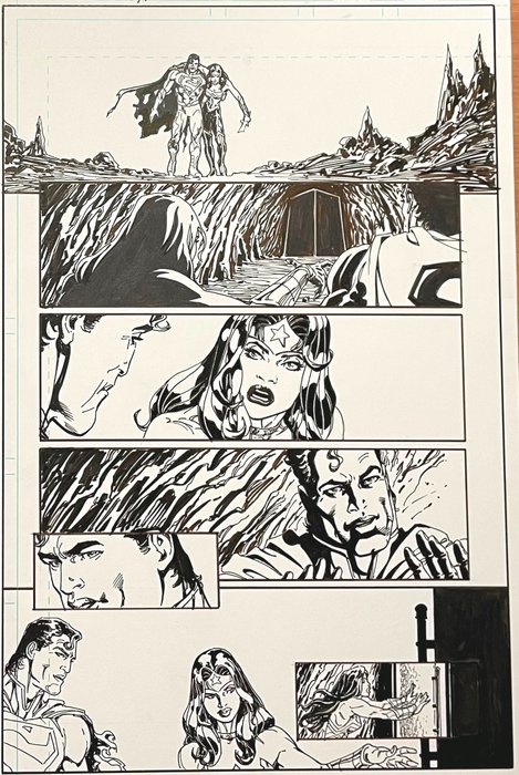 Preview of the first image of Superman & Wonder Woman #1 page 8 - Original page by Bart Sears - The New 52 - Futures End - Unique.