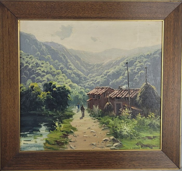 Image 2 of J. Serrat Calvo (1900-?) - Paisaje de Olot