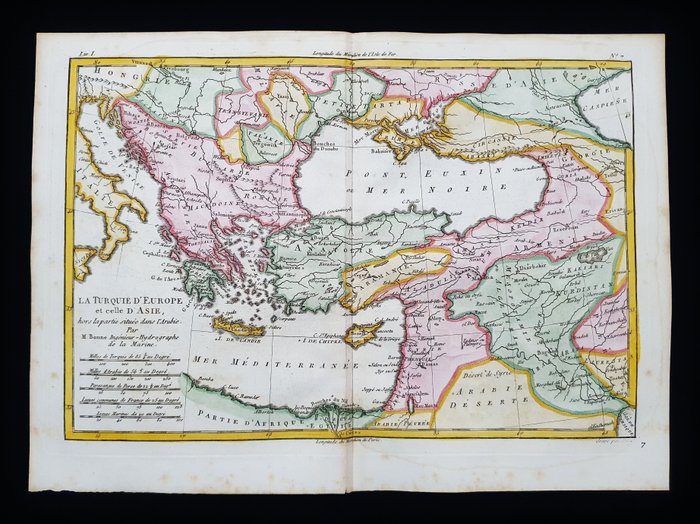 Image 2 of Turkey, Turkey in Europe & Asie, Greece, Balkans, Armenia, Ukraine, Cyprus; Rigobert Bonne - Turqui