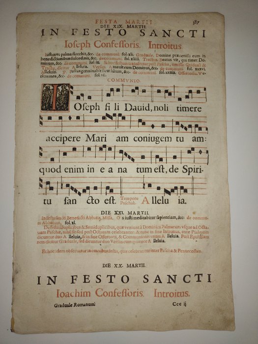 Preview of the first image of Benedictine Monks - Gregorian Chant Sheet - 1590.