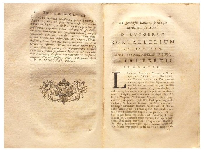 Image 2 of Severinus Boethius - De Consolatione Philosophiae Libri V - 1744