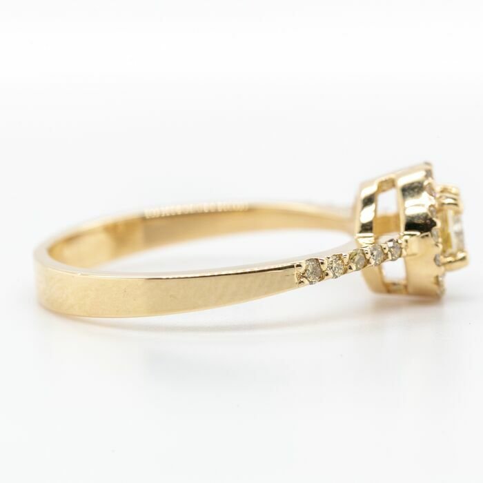 Image 3 of No reserve price - 0.58 tcw - 14 kt. Yellow gold - Ring Diamond