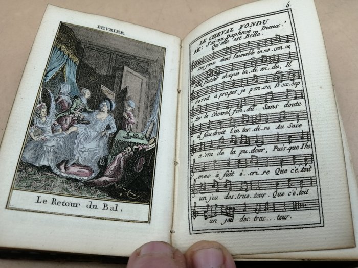Preview of the first image of Petit Sècrétaire Fidèle et Discret - Les amusements de Paris. Almanach chantant pour les jolies Fem.