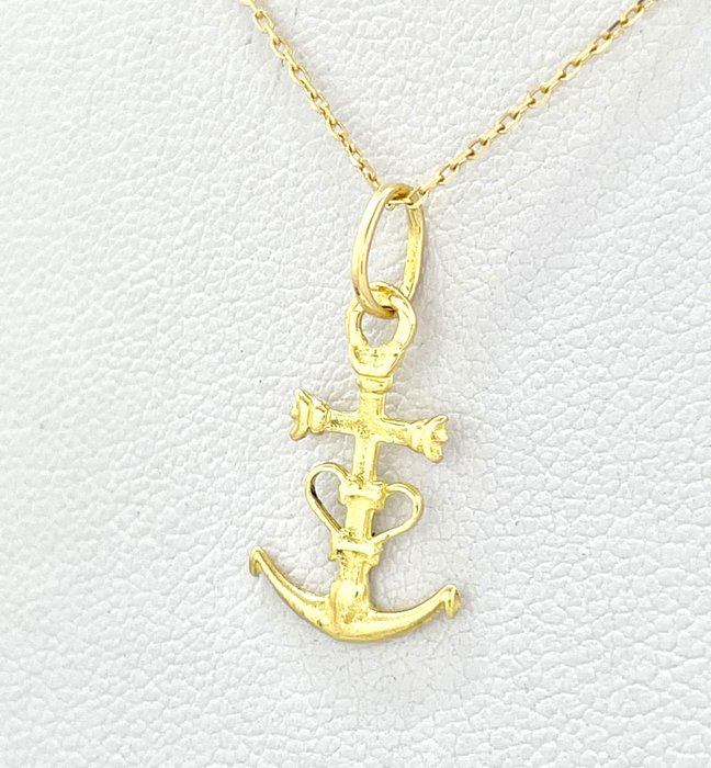 Image 3 of "Aucun prix de réserve" Ancre de Marine - 18 kt. Yellow gold - Necklace with pendant