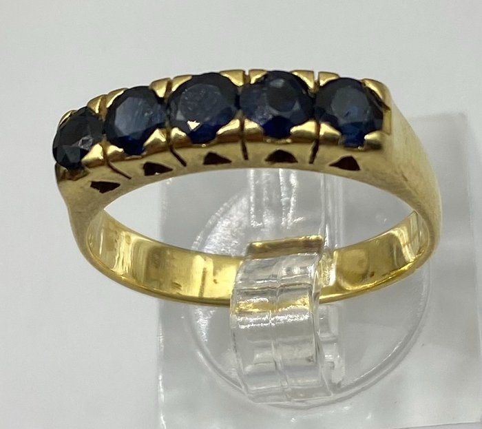 Image 3 of NO RESERVE PRICE - 18 kt. Yellow gold - Ring - Sapphires