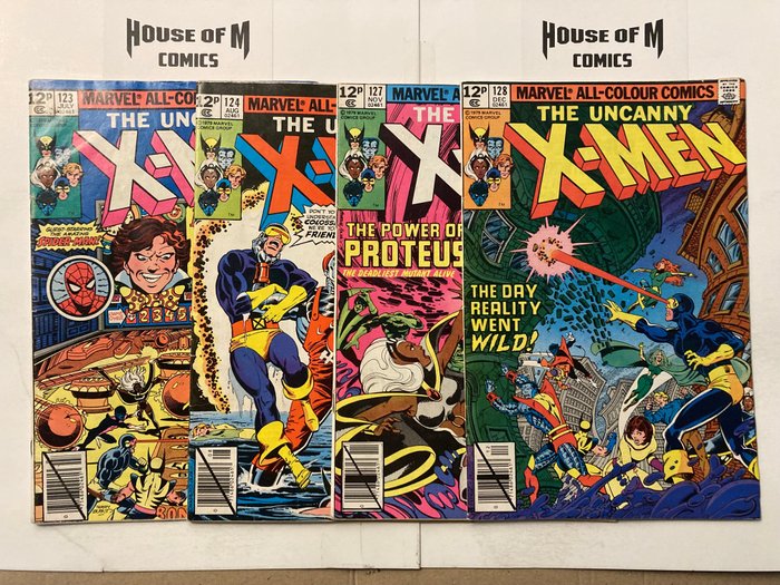 Preview of the first image of Uncanny X-Men # 123, 124, 127 & 128 Bronze Age Gems! - appearance Spider-man, Arcade, Colleen Wing..