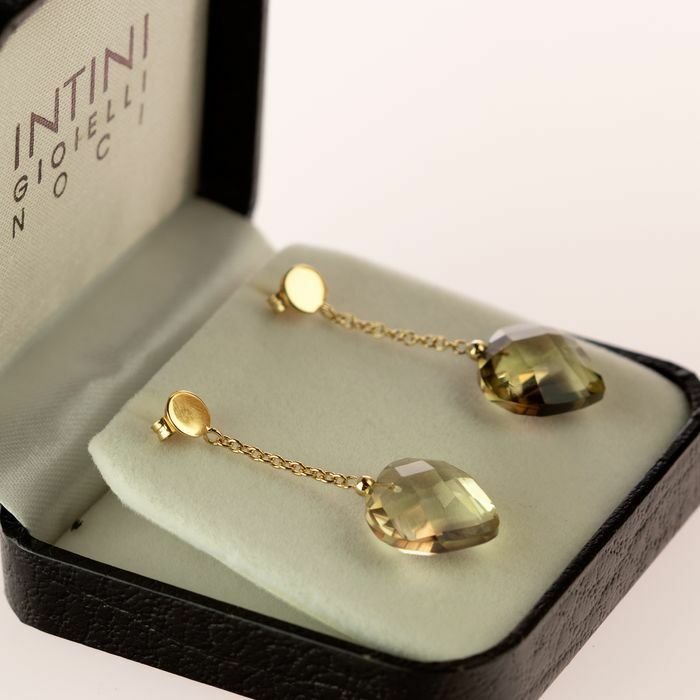 Image 2 of Intini Jewels - 18 kt. Gold, Yellow gold - Earrings - 22.00 ct Citrine