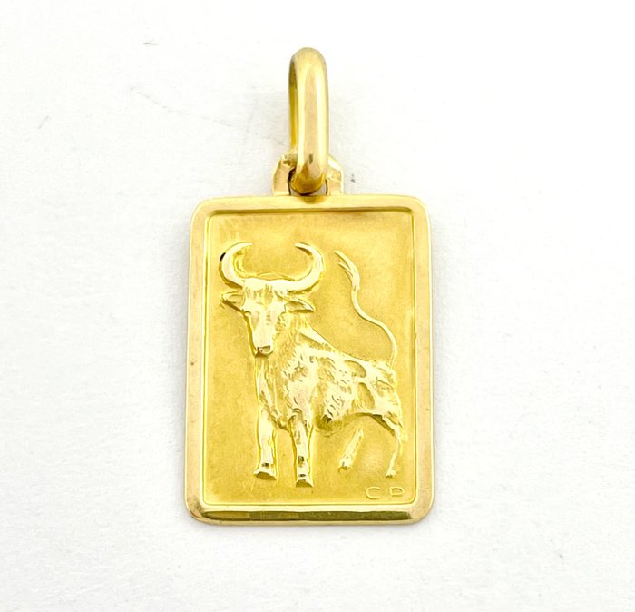 Preview of the first image of "NO RESERVE PRICE" Médaille - Zodiaque - Bélier - 18 kt. Yellow gold - Pendant.
