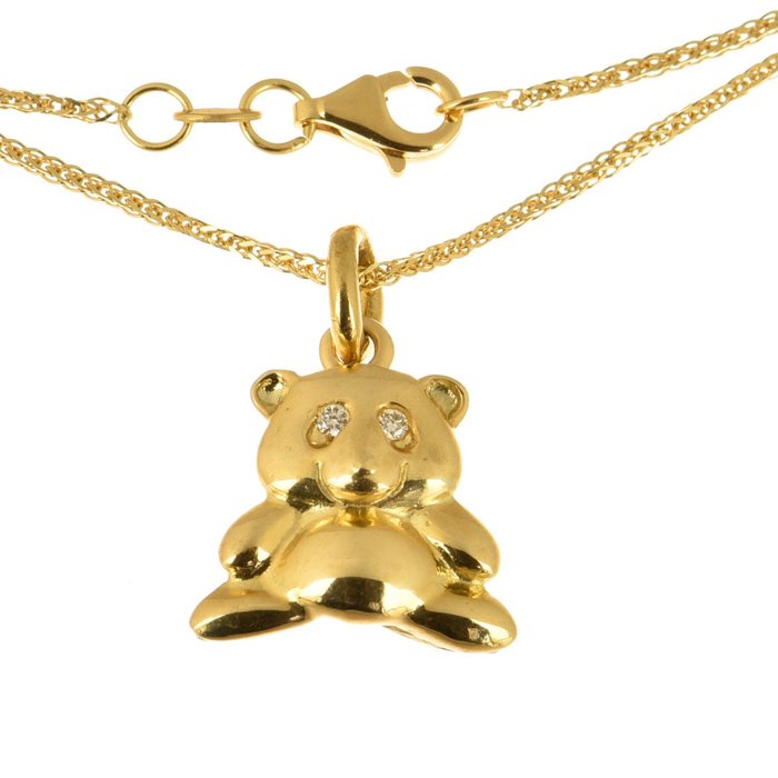 Image 2 of Mixed Gold - Necklace with pendant Diamonds