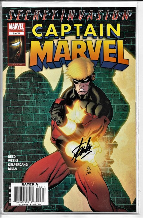 Preview of the first image of Captain Marvel #5 - (sig. Stan Lee auf 16 Kopien) - Unique copy (2008).