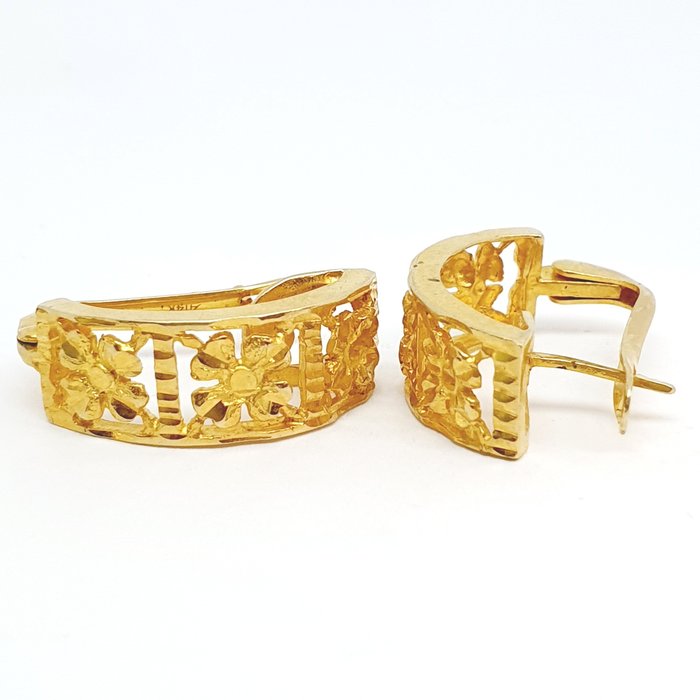 Image 3 of 14 kt. Yellow gold - Earrings