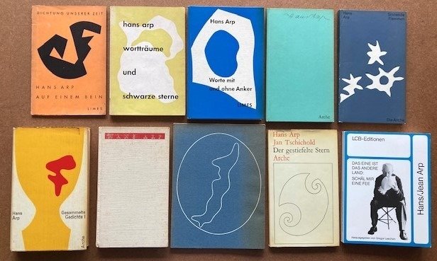 Preview of the first image of Hans / Jean Arp - Wortträume, plus 9 more first edition poetry books [german] - 1953/1989.