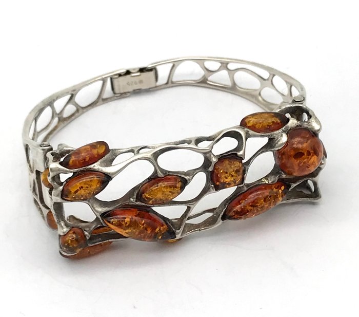 Preview of the first image of 925 Silver - Bracelet - Amber.