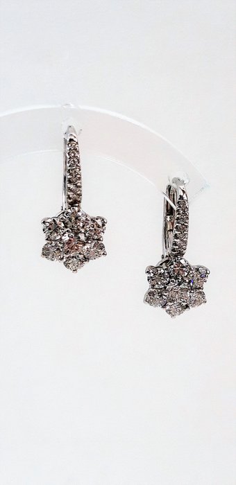 Preview of the first image of Crivelli - 18 kt. White gold - Earrings - 1.69 ct Diamond.